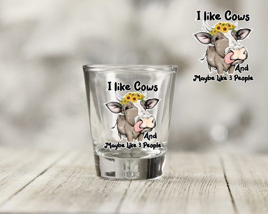 I Like Cows Shot Glass