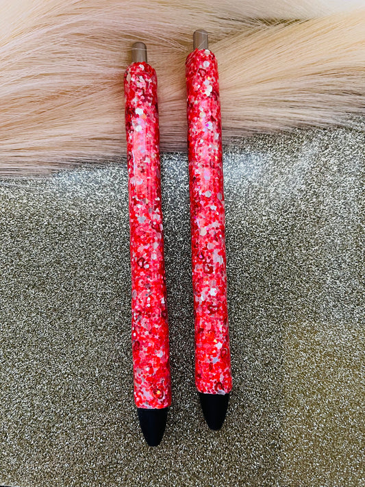 Red Heart Glitter Pen