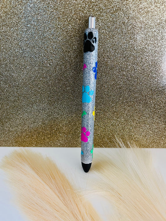 Paw Print Glitter Pen