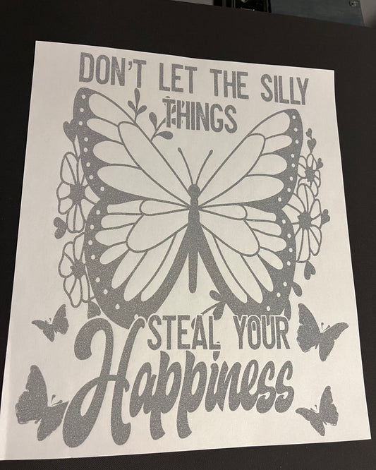 Butterfly Happiness Screen Print Transfer