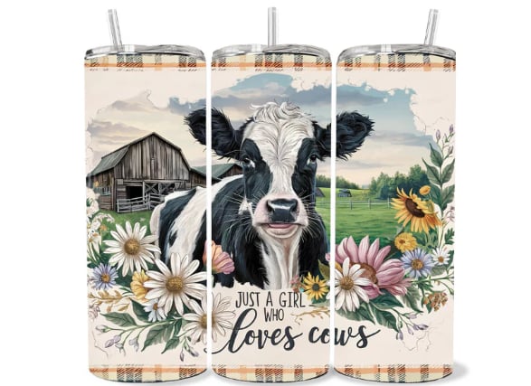 Just A Girl Who Loves Cows Tumbler