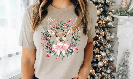 Coquette Deer Wreath