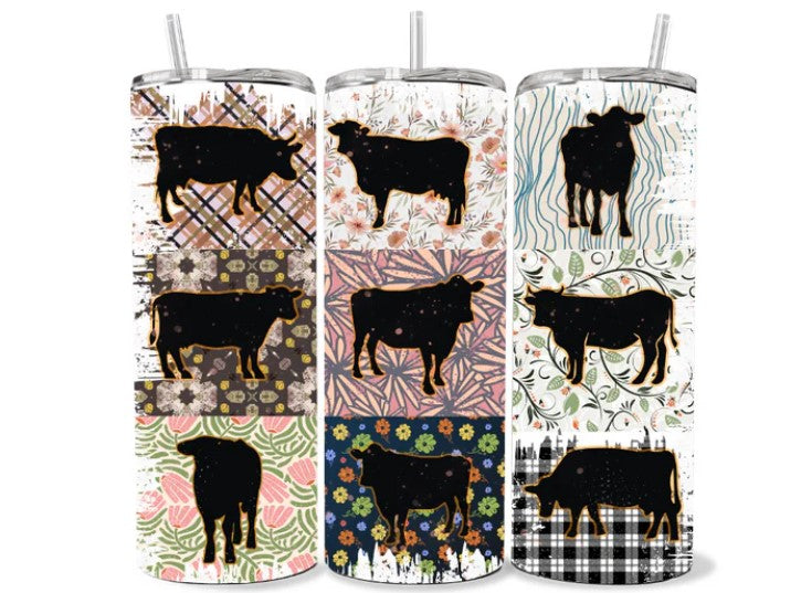 Rustic Cow Tumbler