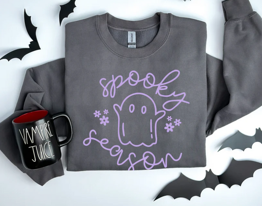 Spooky Season Ghost Lavender Sweater