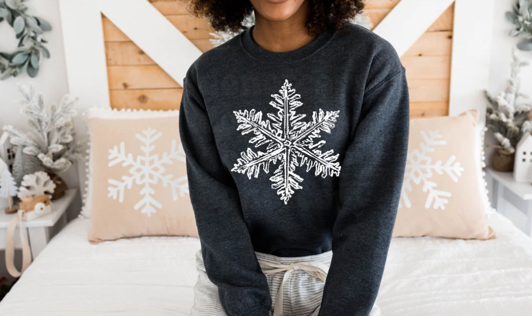 Distressed Snowflake Sweater